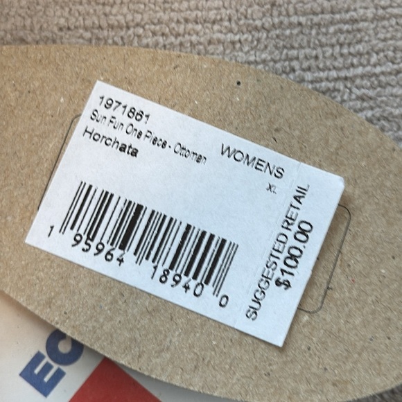 NWT Prana Women’s Sun Fun One Piece Swimsuit in Ottoman Horchata (Ivory) - Picture 8 of 11